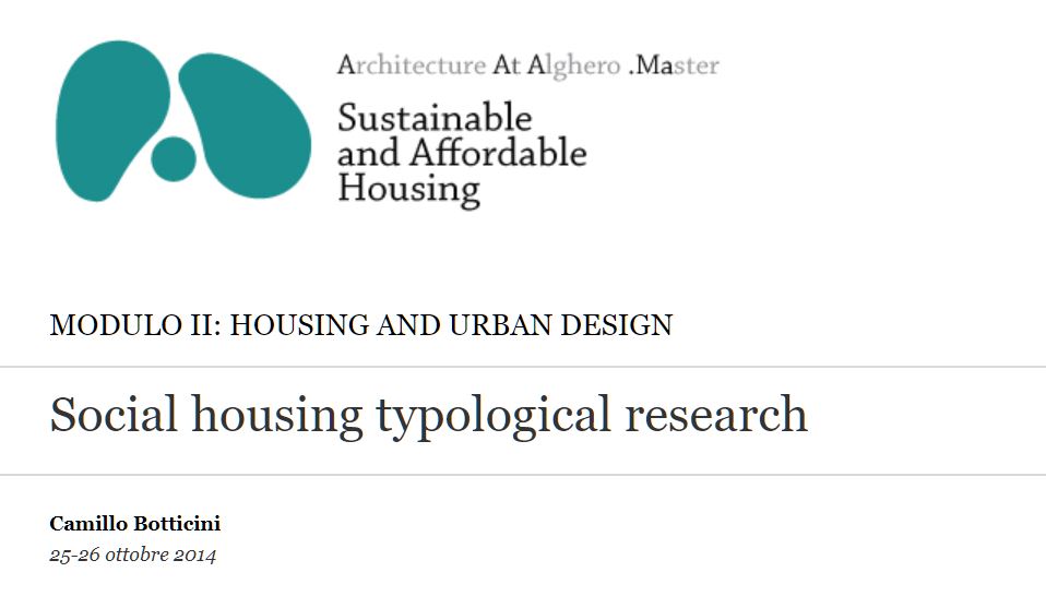 Social housing typological research