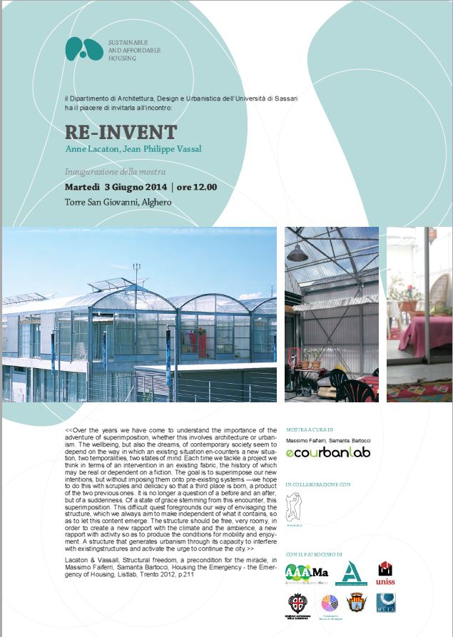 RE-INVENT  Anne Lacaton Jean Philippe Vassal