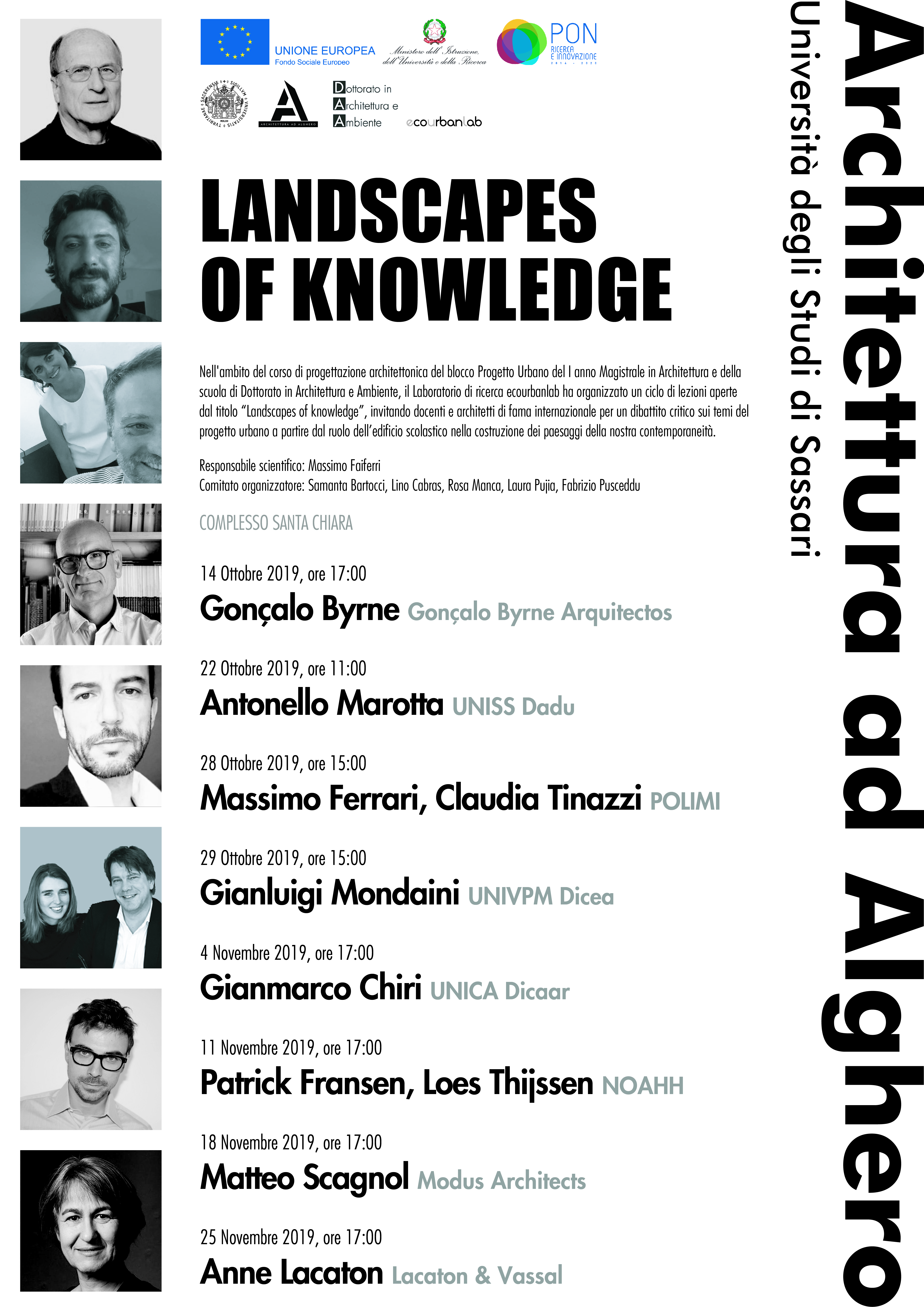 ciclo di lezioni aperte dal titolo “Landscapes of knowledge”