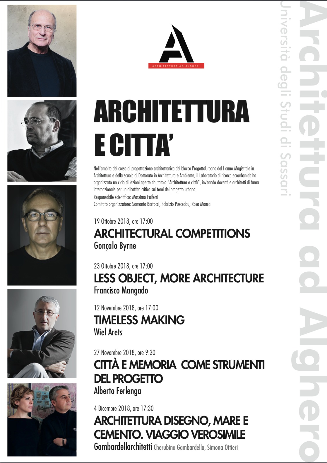 Ciclo di lezione aperte dal titolo “ARCHITETTURA E CITTA”