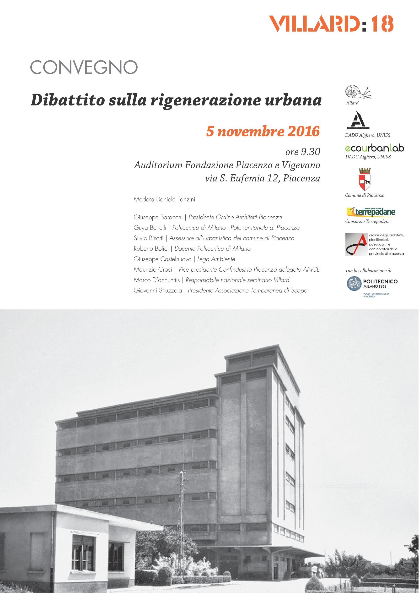 Convegno-Dibattito sulla rigenerazione urbana